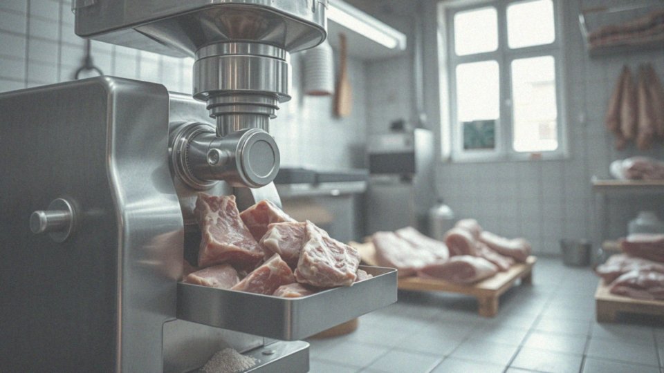Jak przebiega proces mieszania mięsa w przygotowaniu kiełbasy?