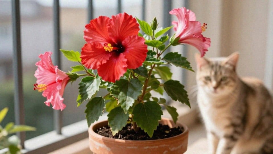 Które części hibiskusa zagrażają kotu?