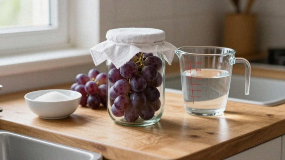 Jak przygotować winogrona i roztwór cukrowy?