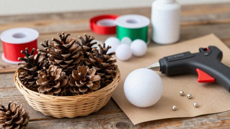 Jakie materiały będą potrzebne do bombki z szyszek?