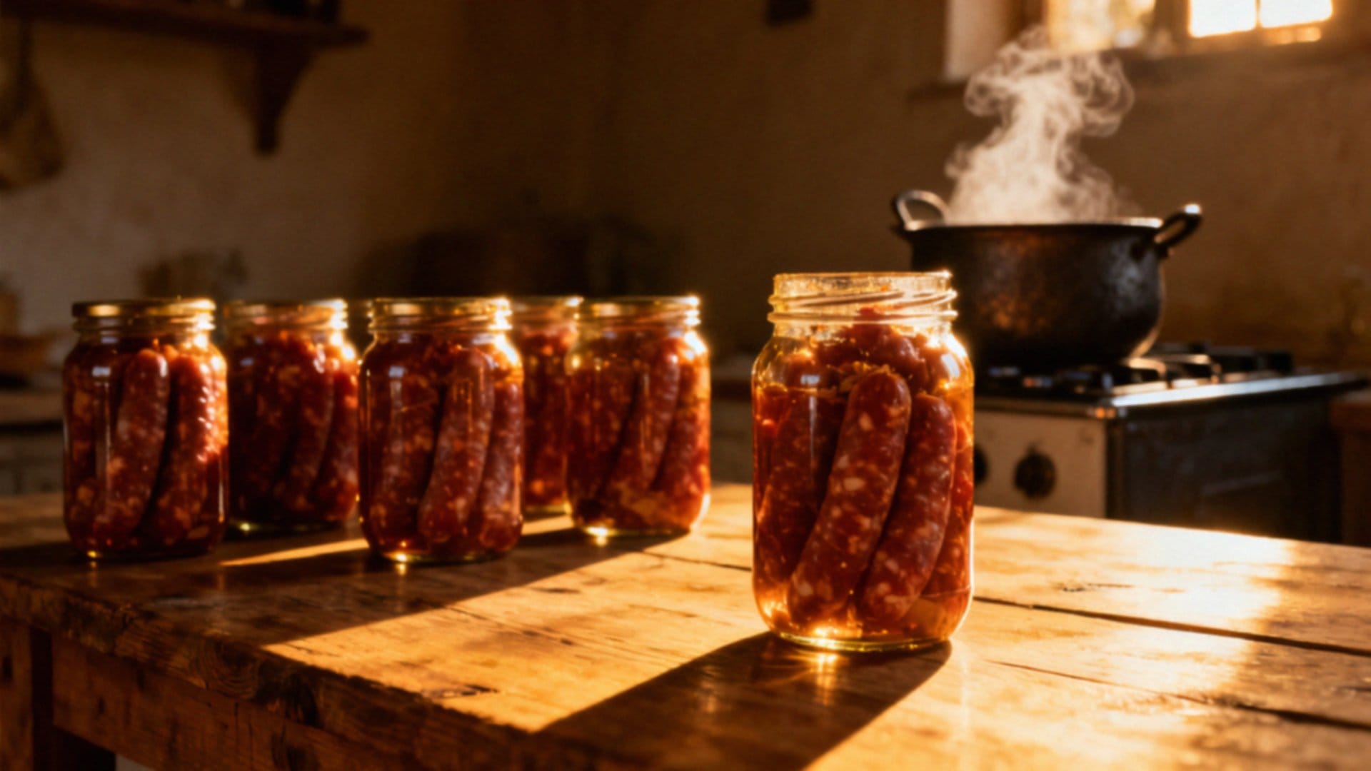 Kiełbasa w słoikach — jak długo gotować, aby była smaczna i bezpieczna?